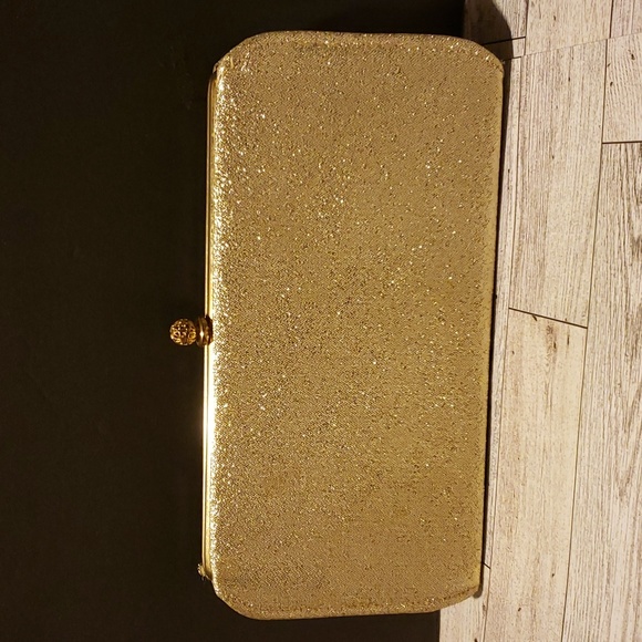 Rulo Creations Gold Glitter Clutch Handbag Vintage - Picture 2 of 14